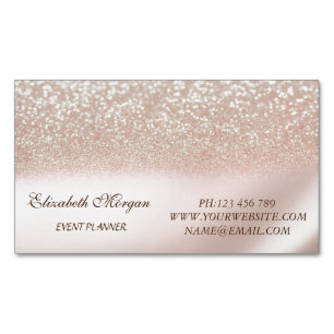 Elegant Stylish Modern Glitter Magnetic Business Card