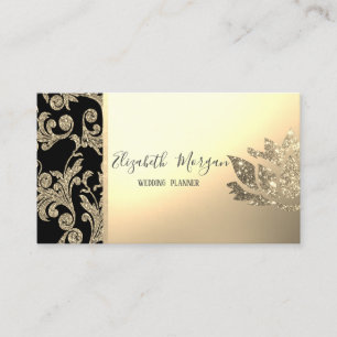 Elegant Stylish Modern Gold Swirls,Lotus Business Card