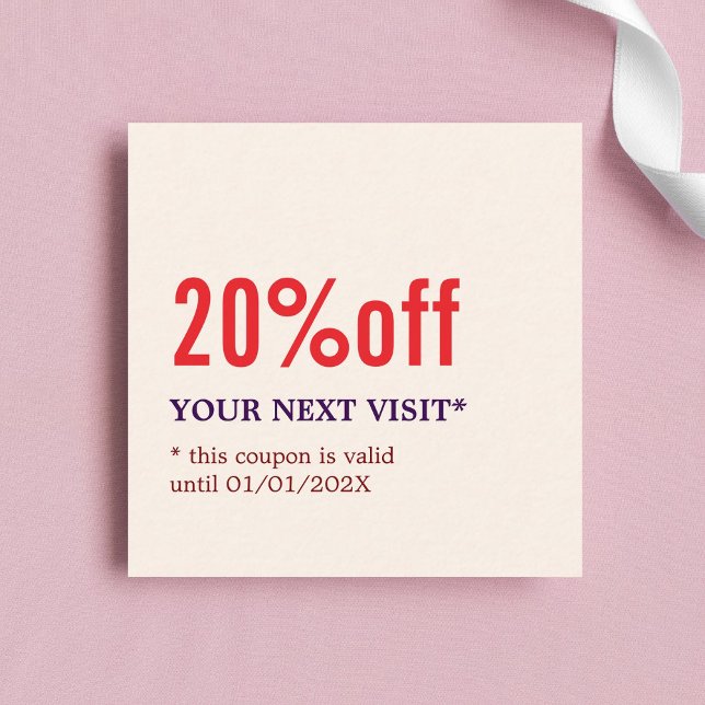 Elegant Stylish Pastel Bold Beauty Coupon (Creator Uploaded)