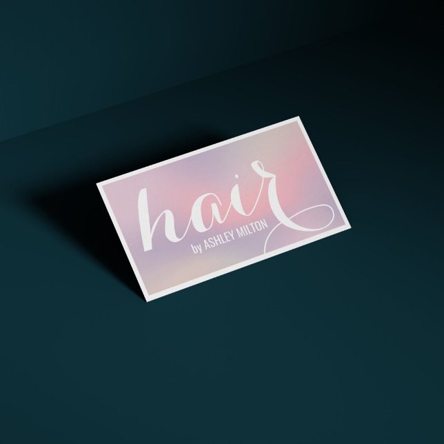 Elegant Stylish Pastel White Bold Hair  Business Card (Creator Uploaded)