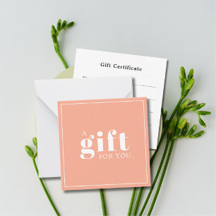 Elegant Stylish Peach White Beauty Salon Card