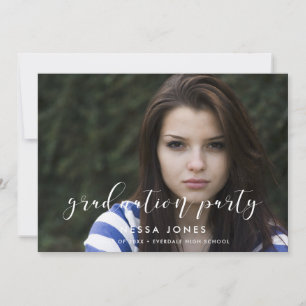 Elegant stylish Photo graduation party invitation