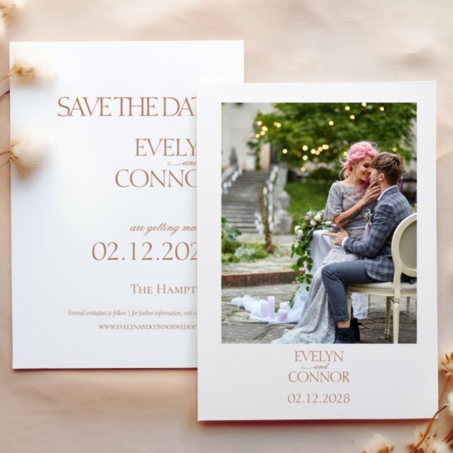 Elegant Stylish Photo Wedding Save The Date (Creator Uploaded)