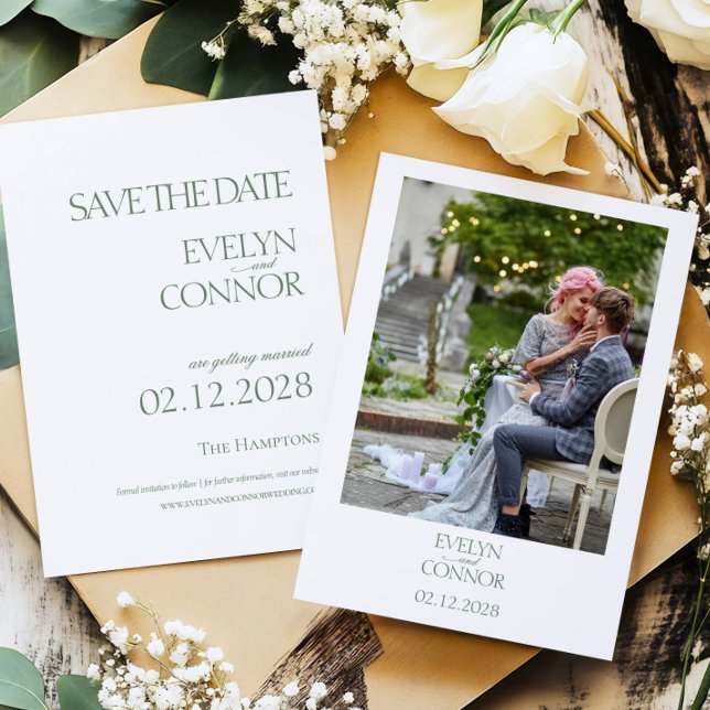 Elegant Stylish Photo Wedding Save The Date (Creator Uploaded)