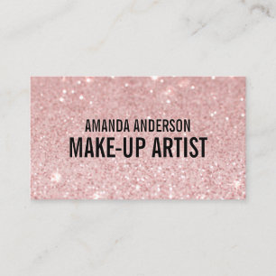 Elegant Stylish Pink Glitter Sparkle Business Card