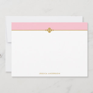 Elegant Stylish Pink Gold Personalised Card