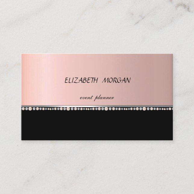 Elegant Stylish Professional ,Black Business Card (Front)