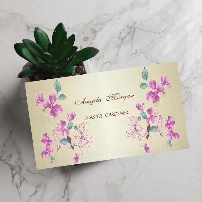 Elegant Stylish Professional Floral Business Card (Creator Uploaded)