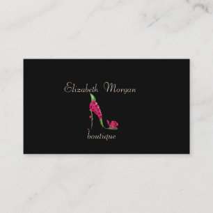 Elegant Stylish Proffesional Black-Heel Business Card