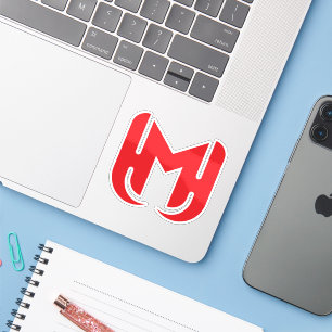Elegant stylish Red Letter M