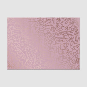 Elegant stylish rose gold geometric pattern pink tissue paper