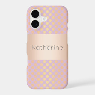 Elegant stylish rose gold polka dots pattern pink