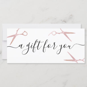 Elegant stylish rose gold scissors hairstylist