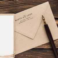 Elegant Stylish Script Modern Chic Wedding Couple