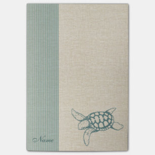 Elegant stylish sea turtle personalised post-it notes