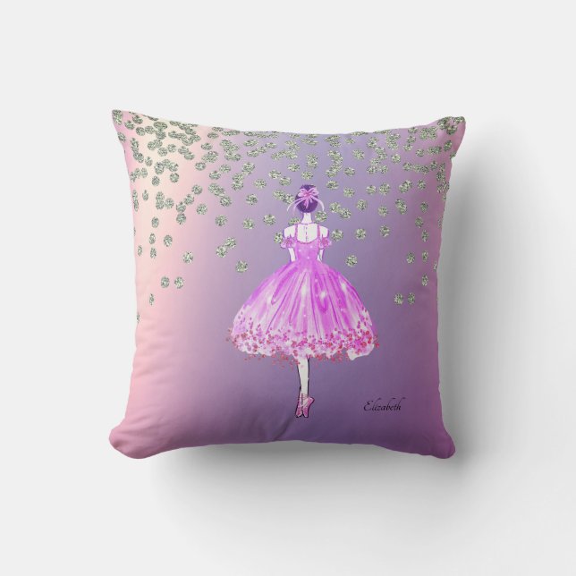Elegant Stylish Shiny Diamonds Ballerina   Cushion (Front)