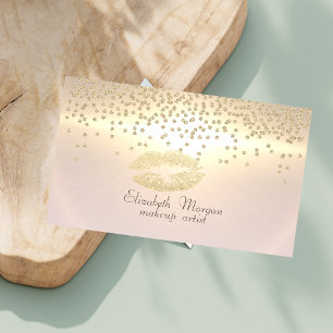 Elegant Stylish Shiny Diamonds-Glittery Lips Business Card