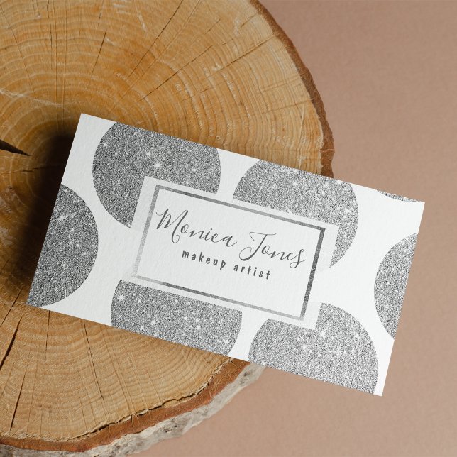 Elegant stylish silver glam glitter polka dots (Elegant stylish silver glam glitter polka dots )