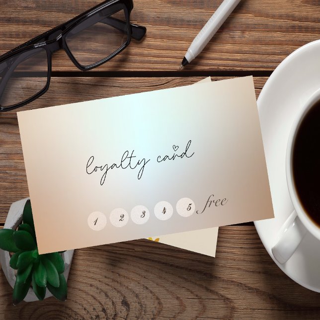 Elegant Stylish Simple Dots  Loyalty Card (Creator Uploaded)