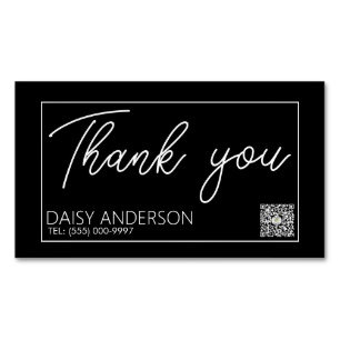 Elegant stylish Simple with white oblong Business  Magnetic Business Card