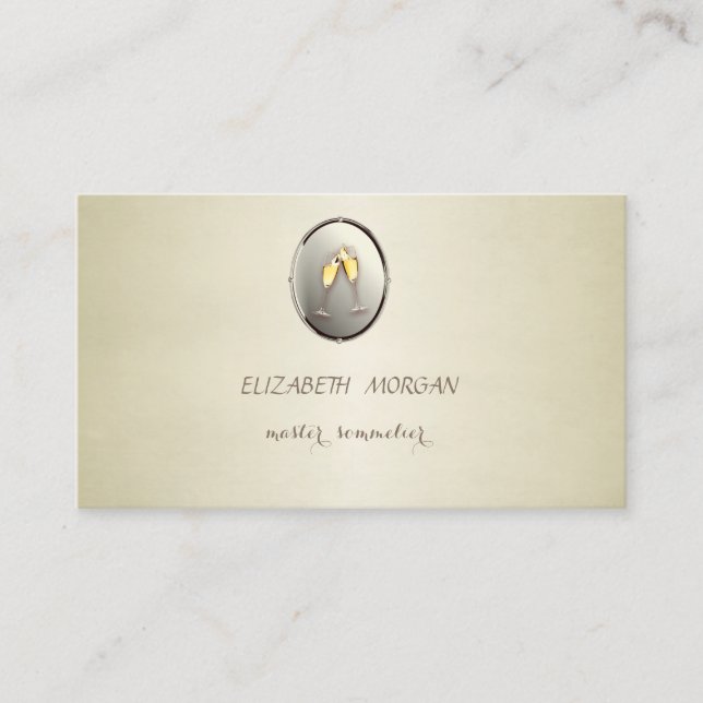 Elegant Stylish Sophisticated , Glasses Business Card (Front)