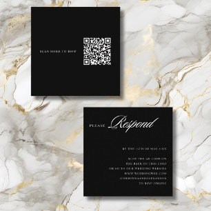 Elegant Stylish Sophisticated QR Code in the back Enclosure Card