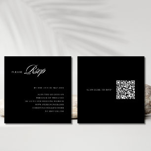 Elegant Stylish Sophisticated QR Code in the back Enclosure Card