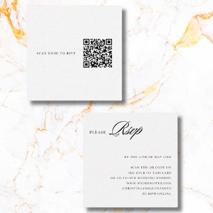 Elegant Stylish Sophisticated QR Code in the back Enclosure Card