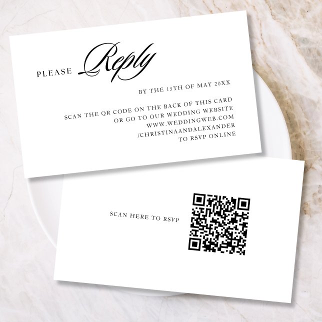 Elegant Stylish Sophisticated QR Code in the back Enclosure Card (Creator Uploaded)
