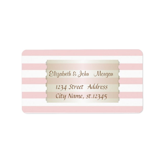 Elegant Stylish Striped Label (Front)
