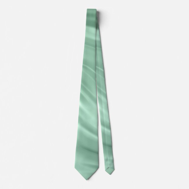 Elegant Stylish Teal Swirl Pattern  Tie (Front)