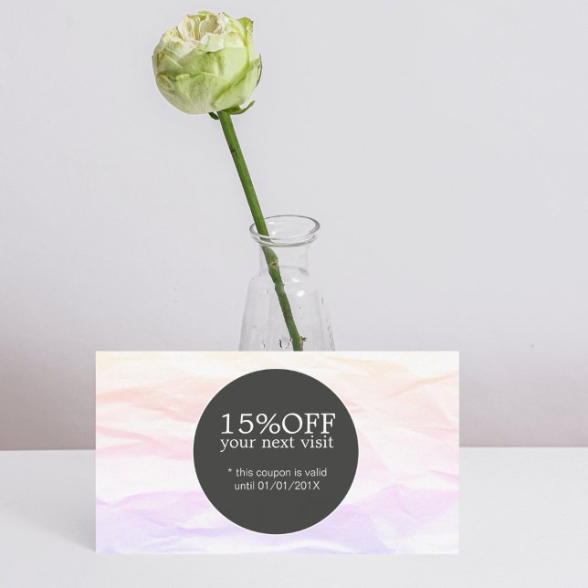 Elegant Stylish Texture Pastel Black Beauty Coupon (Creator Uploaded)