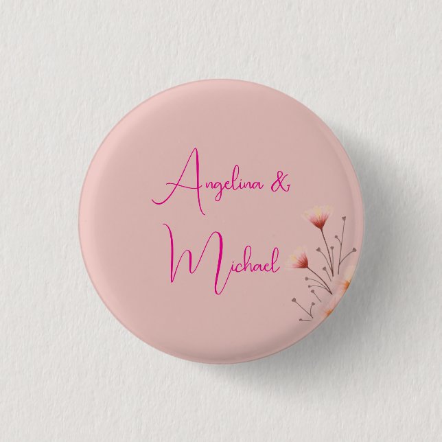 Elegant Stylish Trendy Handwriting Script Name 3 Cm Round Badge (Front)