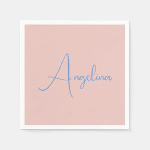 Elegant Stylish Trendy Handwriting Script Name Napkin