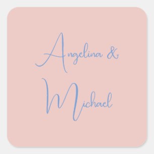 Elegant Stylish Trendy Handwriting Script Name Square Sticker