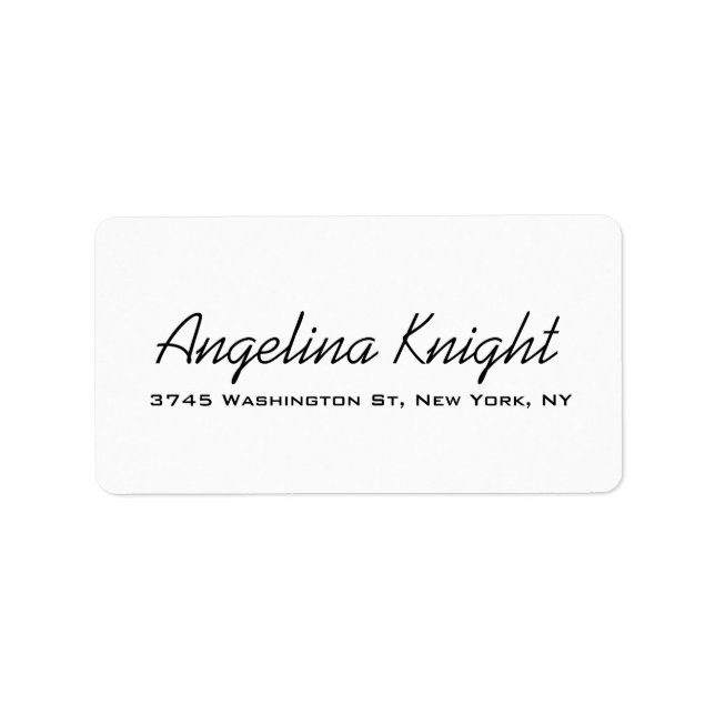 Elegant Stylish Trendy Unique Handwriting Script Label (Front)