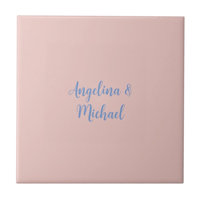 Elegant Stylish Trendy Unique Names Calligraphy Ceramic Tile (Front)