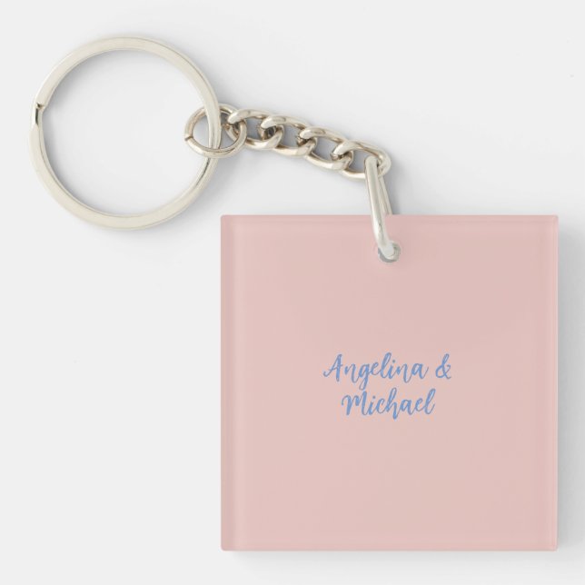 Elegant Stylish Trendy Unique Names Calligraphy Key Ring (Front)