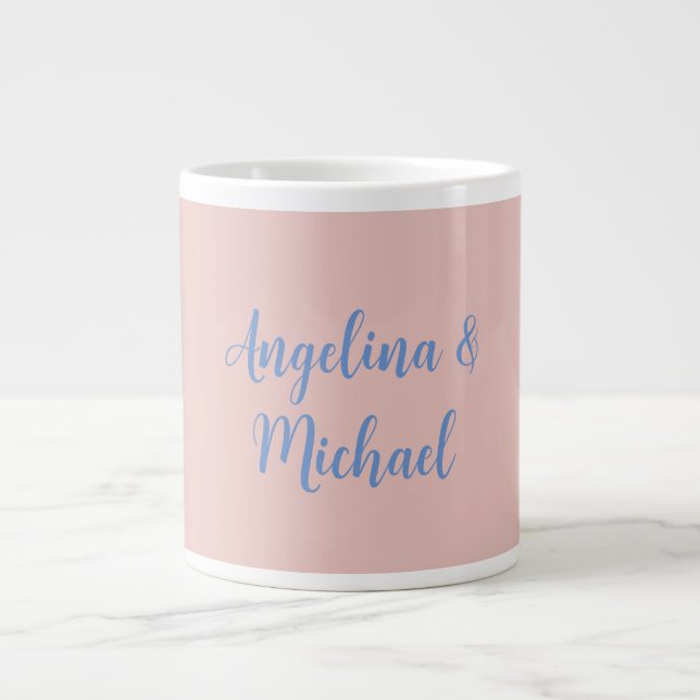 Elegant Stylish Trendy Unique Names Calligraphy Large Coffee Mug (Front)