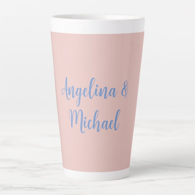 Elegant Stylish Trendy Unique Names Calligraphy Latte Mug (Front)