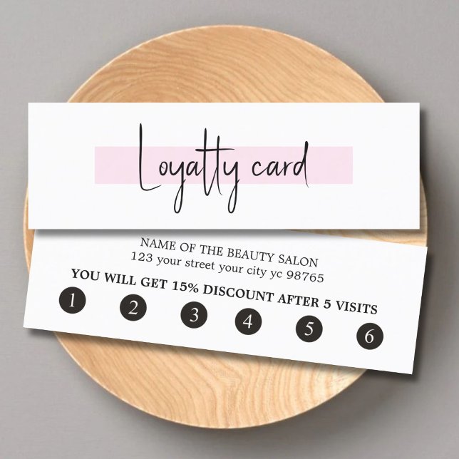 Elegant Stylish White Rose Beauty Salon Loyalty Card (Creator Uploaded)