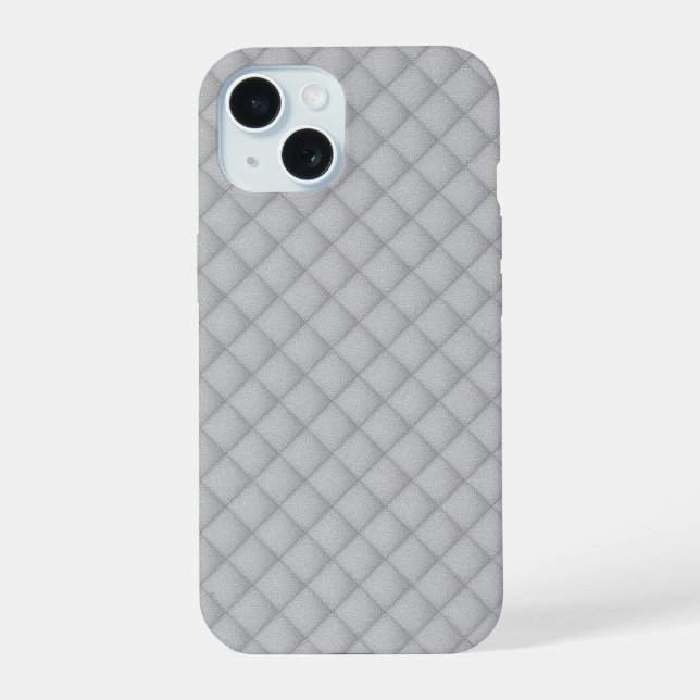 Elegant Stylish White Texture iPhone 15 Case (Back)