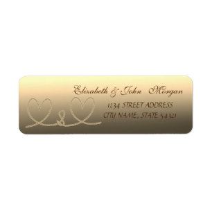 Elegant StylishRope Hearts Address Label Return Address Label