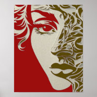 Elegant Stylized Woman Portrait