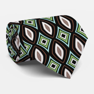 Elegant Subdued Red Green Blue Unique Pattern Tie