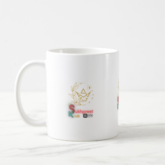 Elegant Sukhpreet Kaur Personalised Mug – 11oz (Left)