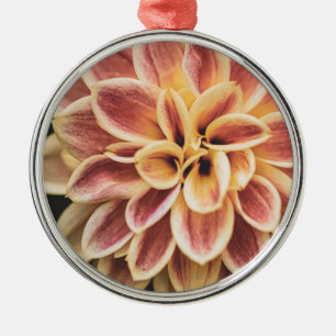 Elegant Summer Dahlia Flower (Floral Art) Metal Ornament