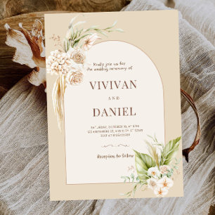 Elegant Summer Flowers Wedding Party Invitation