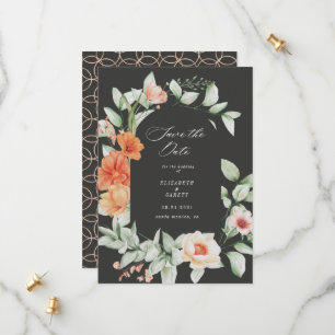 Elegant Summer Garden Floral Save The Date Card