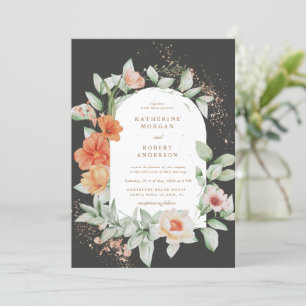 Elegant Summer Garden Floral Wedding Invitation
